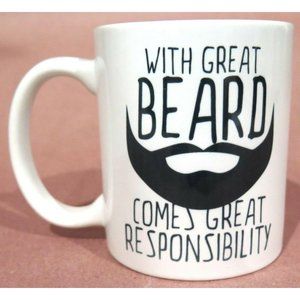 WITH GREAT BEARD COMES GREAT RESPONSIBILITY Coffee Cup Mug by Inkjet